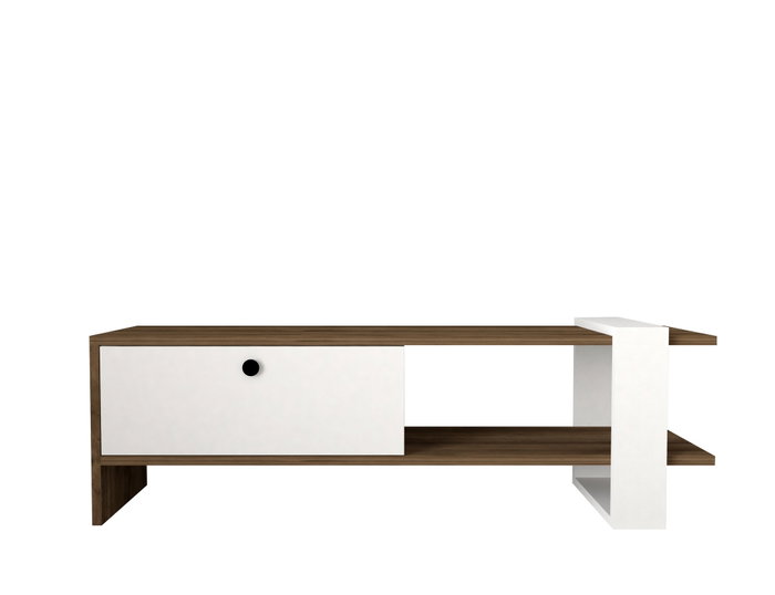 Hanah Home Gaye Conjunto de Muebles de Salón Nogal y Blanco